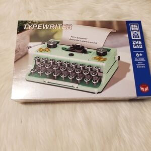 NEW Mint Green Retro Typewriter Building Block Toy